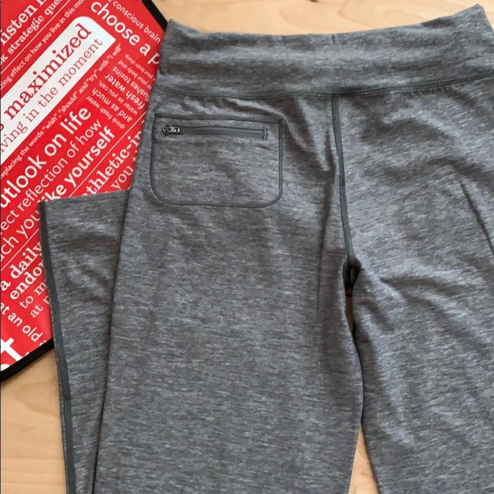 lululemon athletica Gray Track Pants with Back Zip Pocket